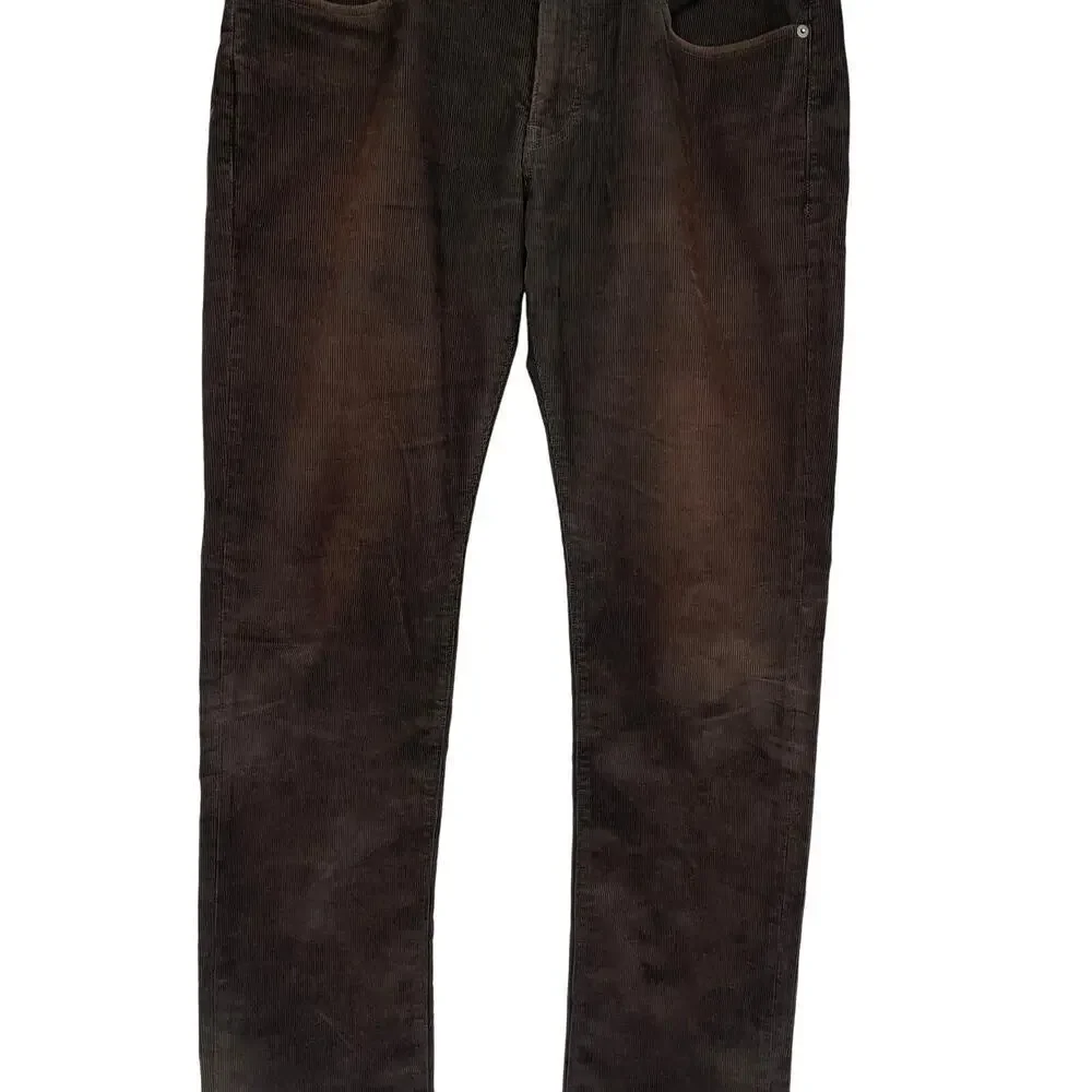 J.Crew Men's 484 Slim Fit Corduroy Pants Urban Olive Brown 33x32